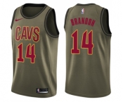 Youth Nike Cleveland Cavaliers #14 Terrell Brandon Swingman Green Salute to Service NBA Jersey