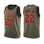 Youth Nike Cleveland Cavaliers #22 Larry Nance Jr. Swingman Green Salute to Service NBA Jersey