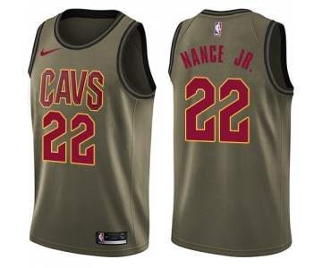 Youth Nike Cleveland Cavaliers #22 Larry Nance Jr. Swingman Green Salute to Service NBA Jersey