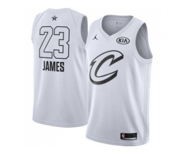 Youth Nike Cleveland Cavaliers #23 LeBron James White NBA Jordan Swingman 2018 All-Star Game Jersey