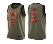 Youth Nike Cleveland Cavaliers #3 George Hill Green Salute to Service NBA Swingman Jersey