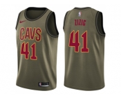 Youth Nike Cleveland Cavaliers #41 Ante Zizic Green Salute to Service NBA Swingman Jersey