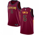 Youth Nike Cleveland Cavaliers #5 J.R. Smith Swingman Maroon Road NBA Jersey - Icon Edition