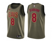 Youth Nike Cleveland Cavaliers #8 Jordan Clarkson Green Salute to Service NBA Swingman Jersey