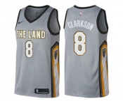 Youth Nike Cleveland Cavaliers #8 Jordan Clarkson Swingman Gray NBA Jersey - City Edition