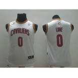 youth nba cleveland cavaliers #0 love white[revolution 30 swingman]