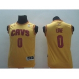 youth nba cleveland cavaliers #0 love yellow[revolution 30 swingman]