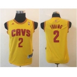 youth nba cleveland cavaliers #2 irving yellow[revolution 30 swingman]