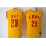 youth nba cleveland cavaliers #23 james yellow[revolution 30 swingman]