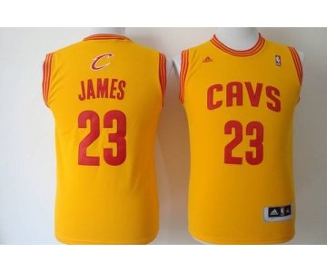 youth nba cleveland cavaliers #23 james yellow[revolution 30 swingman]