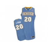 Men Adidas Denver Nuggets #20 Tyler Lydon Authentic Light Blue Road NBA Jersey