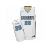 Men Adidas Denver Nuggets #20 Tyler Lydon Swingman White Home NBA Jersey