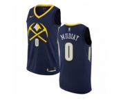 Men Nike Denver Nuggets #0 Emmanuel Mudiay Authentic Navy Blue NBA Jersey - City Edition