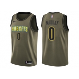 Men Nike Denver Nuggets #0 Emmanuel Mudiay Green Salute to Service NBA Swingman Jersey