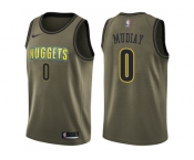 Men Nike Denver Nuggets #0 Emmanuel Mudiay Green Salute to Service NBA Swingman Jersey