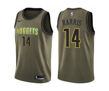 Men Nike Denver Nuggets #14 Gary Harris Green Salute to Service NBA Swingman Jersey