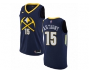 Men Nike Denver Nuggets #15 Carmelo Anthony Authentic Navy Blue NBA Jersey - City Edition