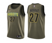 Men Nike Denver Nuggets #27 Jamal Murray Green Salute to Service NBA Swingman Jersey