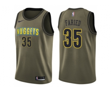 Men Nike Denver Nuggets #35 Kenneth Faried Green Salute to Service NBA Swingman Jersey