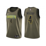 Men Nike Denver Nuggets #4 Paul Millsap Green Salute to Service NBA Swingman Jersey