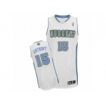 Men's Adidas Denver Nuggets #15 Carmelo Anthony Authentic White Home NBA Jersey