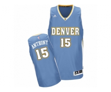 Men's Adidas Denver Nuggets #15 Carmelo Anthony Swingman Light Blue Road NBA Jersey