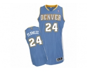 Men's Adidas Denver Nuggets #24 Mason Plumlee Authentic Light Blue Road NBA Jersey