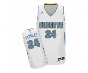 Men's Adidas Denver Nuggets #24 Mason Plumlee Swingman White Home NBA Jersey