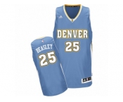 Men's Adidas Denver Nuggets #25 Malik Beasley Swingman Light Blue Road NBA Jersey