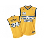 Men's Adidas Denver Nuggets #34 Roy Hibbert Authentic Gold Alternate NBA Jersey