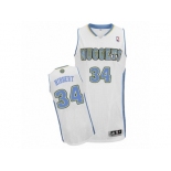 Men's Adidas Denver Nuggets #34 Roy Hibbert Authentic White Home NBA Jersey