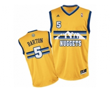 Men's Adidas Denver Nuggets #5 Will Barton Swingman Gold Alternate NBA Jersey