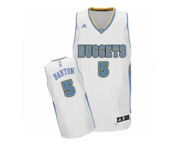 Men's Adidas Denver Nuggets #5 Will Barton Swingman White Home NBA Jersey