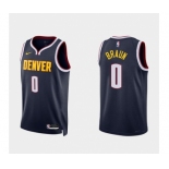 Men's Denver Nuggets #0 Christian Braun Navy 2022 Icon Edition Stitched Jersey