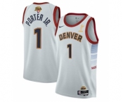 Men's Denver Nuggets #1 Michael Porter Jr. White 2023 Finals Champions Icon Edition Stitched Basketball Jersey