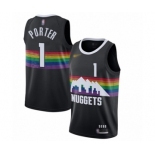 Men's Denver Nuggets #1 Michael Porter Swingman Black Basketball Jersey - 2019-20 City Edition