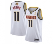 Men's Denver Nuggets #11 Bruce Brown White 2023 Finals Association Edition Stitched Basketball Jersey