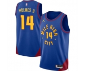 Men's Denver Nuggets #14 DaRon Holmes II Blue 2024 Draft Statement Edition Stitched Basketball Jersey