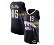 Men's Denver Nuggets #15 Carmelo Anthony Authentic Black Basketball Jersey - 2019-20 City Edition