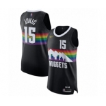 Men's Denver Nuggets #15 Nikola Jokic Authentic Black Basketball Jersey - 2019-20 City Edition