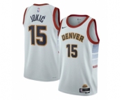 Men's Denver Nuggets #15 Nikola Jokic Gray 2022-23 City Edition Stitched Jersey