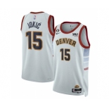 Men's Denver Nuggets #15 Nikola Jokic Gray 2022-23 City Edition With NO.6 Patch Stitched Jersey