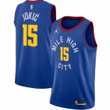 Men's Denver Nuggets #15 Nikola Jokic Jordan Brand Blue 2020-21 Swingman Jersey