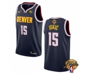 Men's Denver Nuggets #15 Nikola Jokic Navy 2023 Finals Icon Edition Stitched Basketball Jersey