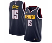 Men's Denver Nuggets #15 Nikola Jokic Nike Navy 2020-21 Swingman Jersey