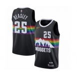 Men's Denver Nuggets #25 Malik Beasley Swingman Black Basketball Jersey - 2019-20 City Edition