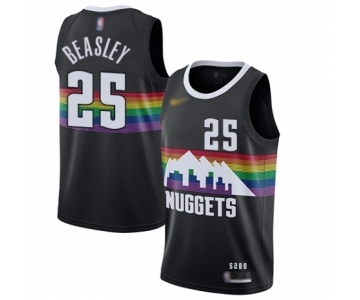 Men's Denver Nuggets #25 Malik Beasley Swingman Black Basketball Jersey - 2019-20 City Edition