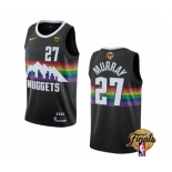 Men's Denver Nuggets #27 Jamal Murray Black 2023 Finals City Edition Stitched Basketball Jersey