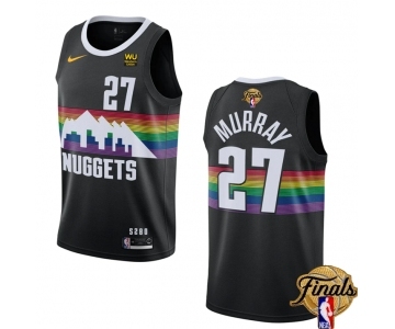 Men's Denver Nuggets #27 Jamal Murray Black 2023 Finals City Edition Stitched Basketball Jersey