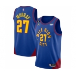 Men's Denver Nuggets #27 Jamal Murray Blue 2022-23 Statement Edition With NO.6 Patch Stitched Jersey